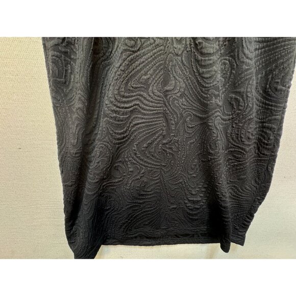 Adrianna Papell Bodycon Evening Dress Womens 6 Black Textured Sleeveless Sheath - Picture 13 of 13